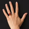 Bague 54 Bague corail onyx et diamants 58 Facettes 17-357-54-1