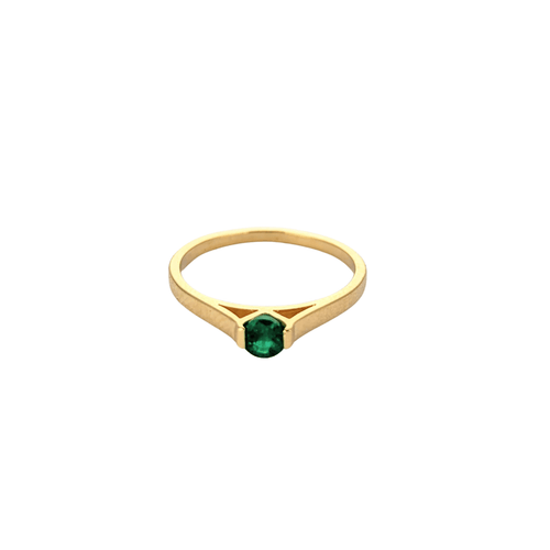 Bague Bague en or jaune et Emeraude 58 Facettes 21153