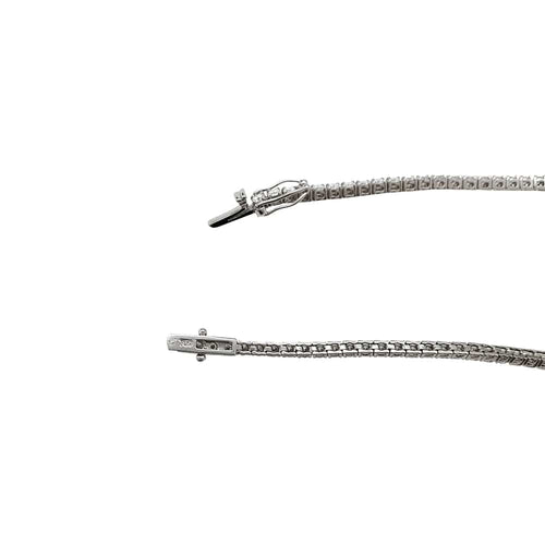 Bracelet Bracelet ligne "Tennis", or blanc, diamants. 58 Facettes 30691