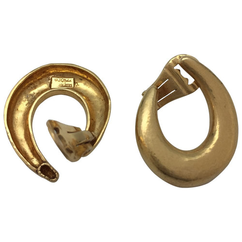 Boucles d'oreilles Paire de boucles d'oreilles "créoles" Zolotas en or jaune. 58 Facettes 27667