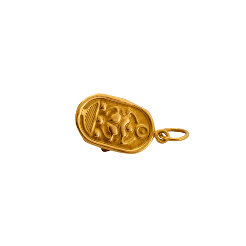 Pendentif Pendentif scarabée lapis lazuli or jaune 58 Facettes