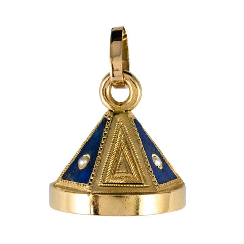 Pendentif Pendentif cachet lapis lazuli perles fines 58 Facettes 19-105