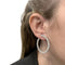 Boucles d'oreilles Boucles d'oreille Créoles en or blanc et diamants. 58 Facettes 30140