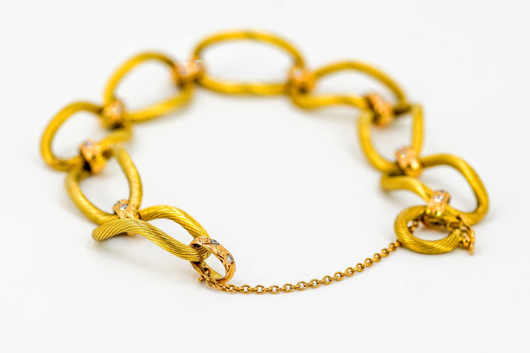 Bracelet Bracelet Or rose Diamant 58 Facettes 05478CD