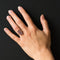 Bague 53 Bague ancienne rectangulaire diamants et rubis calibrés 58 Facettes 18-250-53
