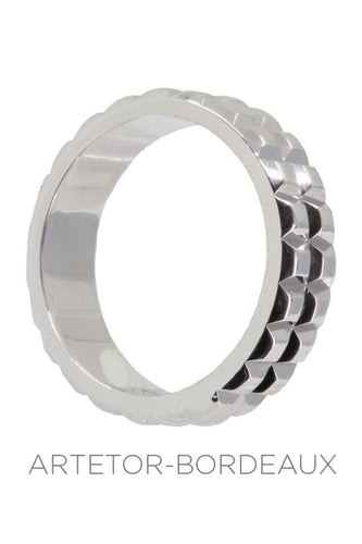 Bague 51 Alliance clou de paris Boucheron or blanc 58 Facettes 31581