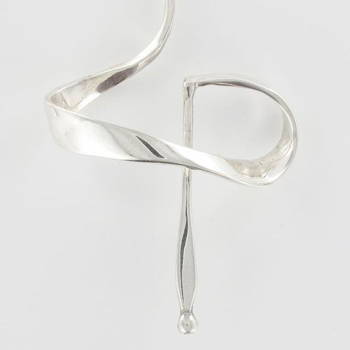 Collier Collier argent torque moderniste 58 Facettes 14-223