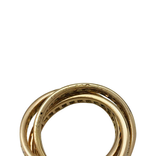 Bague 53 Bague Cartier "Trinity" en or jaune et diamants. 58 Facettes 28798-1