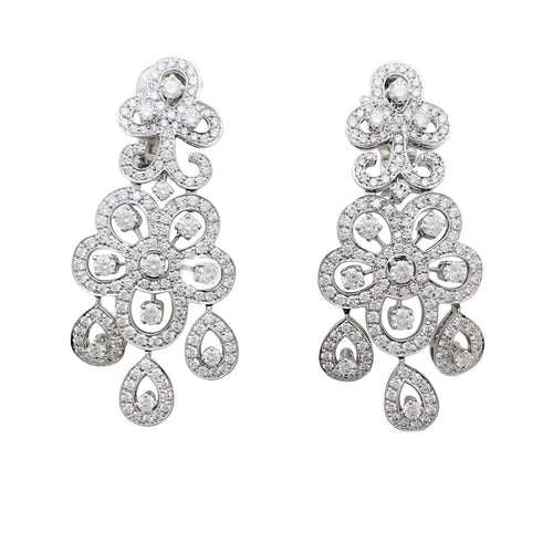 Boucles d'oreilles Boucles d'oreilles Van Cleef & Arpels, "Dentelle", en or blanc et diamants. 58 Facettes 29301