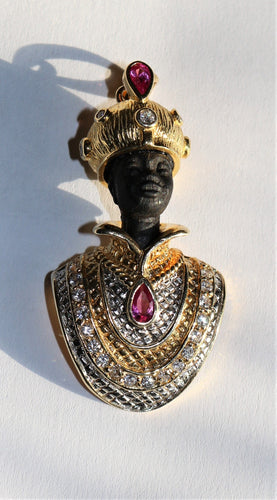 Pendentif Pendentif Moretto Blackamoor de Venise 58 Facettes 374