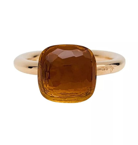 Bague 54 Bague Pomellato "Nudo" en or rose 750/000 sertie d'une citrine. 58 Facettes 30328