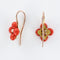 Boucles d'oreilles Boucles d'oreilles dormeuses trèfles de corail et perles fines 58 Facettes 19-381