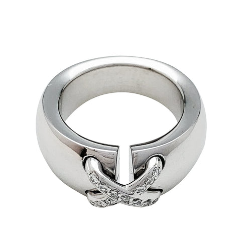 Bague 54 Bague Chaumet "Liens" en or blanc et diamants. 58 Facettes 30243