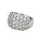 Bague 51 Bague pavée de diamants en or blanc. 58 Facettes 30457