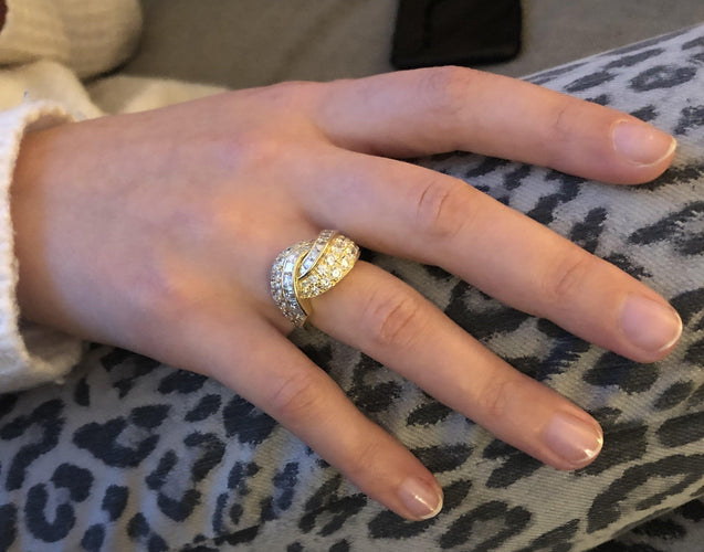 Bague bague or jaune diamant princesse 58 Facettes 0