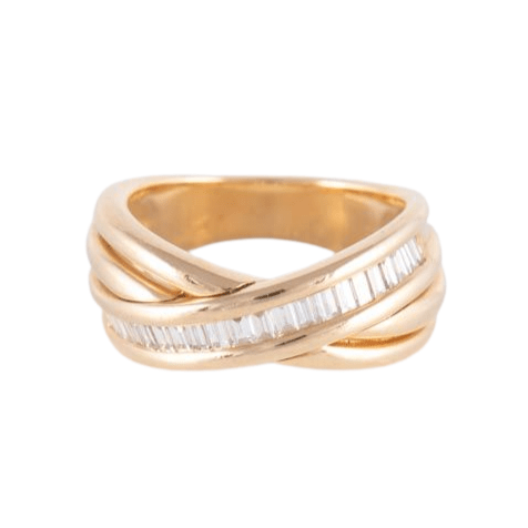 Bague Bague Croisée Diamants 58 Facettes