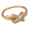 Bague 55 Bague Chaumet "Jeux de Liens" or rose et diamants. 58 Facettes 30679