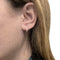 Boucles d'oreilles Paire de petites créoles en or rose, diamants. 58 Facettes 30690