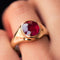 Bague 62 Bague rubis jonc ancienne en or jaune 58 Facettes 20-228-59