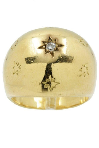Bague 49 Bague boule ancienne 58 Facettes 15651