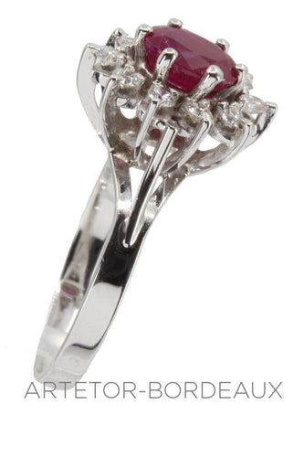 Bague 57 Bague marguerite rubis 58 Facettes 33961