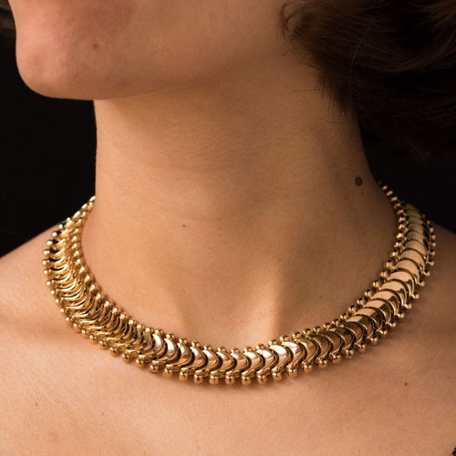 Collier Collier rétro or articulé 58 Facettes 19-543