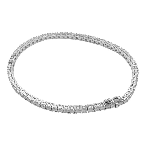 Bracelet Bracelet ligne en or blanc, diamants. 58 Facettes 28946
