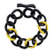 Bracelet Bracelet en ébène et feuilles d'or 58 Facettes 19-398