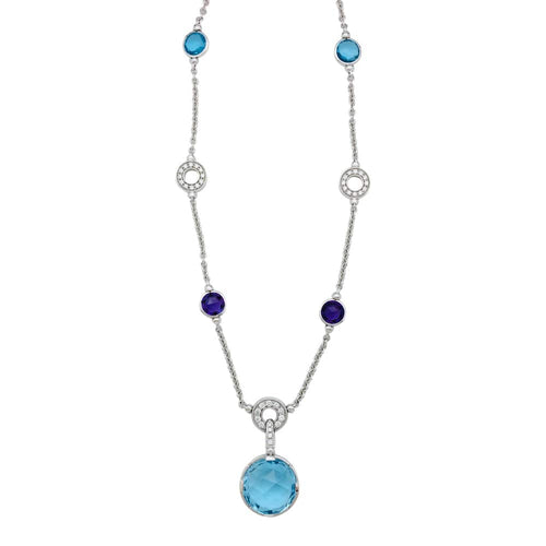 Collier Collier Bulgari "Parentesi Cocktail" en or blanc, pierres fines et diamants. 58 Facettes 28398
