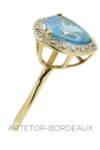 Bague 58 Bague topaze et diamants 58 Facettes 21961