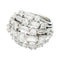 Bague 49 Bague dôme Van Cleef & Arpels en platine et diamants. 58 Facettes 29356-1