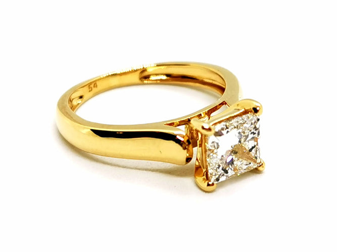 Bague 47.5 Bague Solitaire Or jaune Diamant 58 Facettes 1167334CN