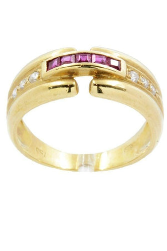 Bague 52 Bague rubis et diamants 58 Facettes 10931