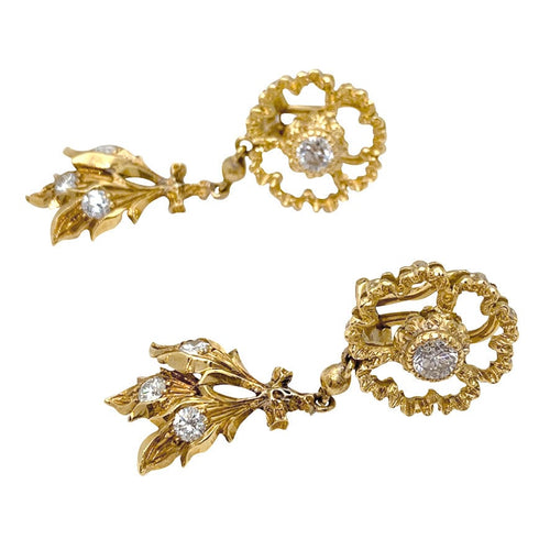 Boucles d'oreilles Boucles d'oreilles Buccellati or jaune et diamants. 58 Facettes 26869