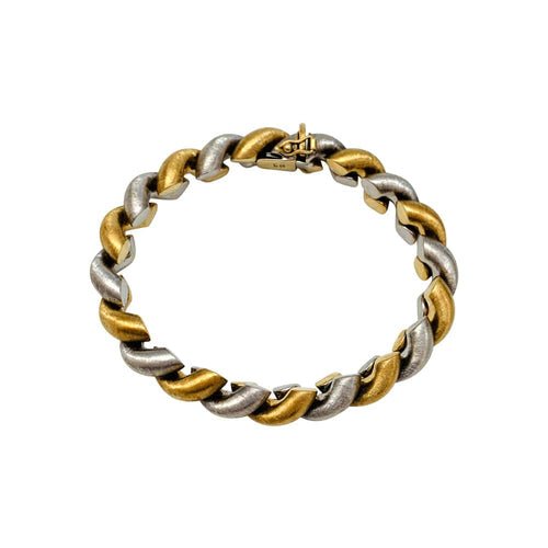 Bracelet Bracelet deux tons d'or. 58 Facettes 29742