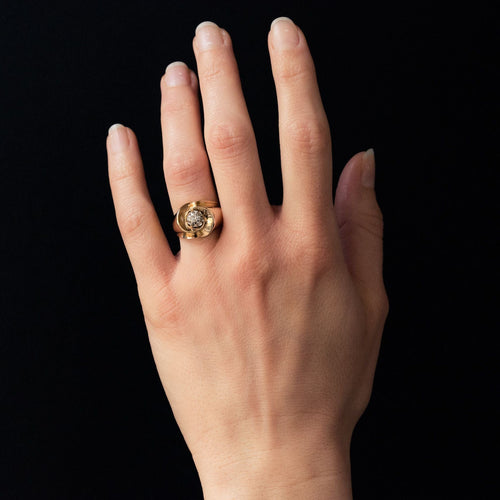 Bague 53 Bague ancienne or jaune diamant 58 Facettes 19-524-54