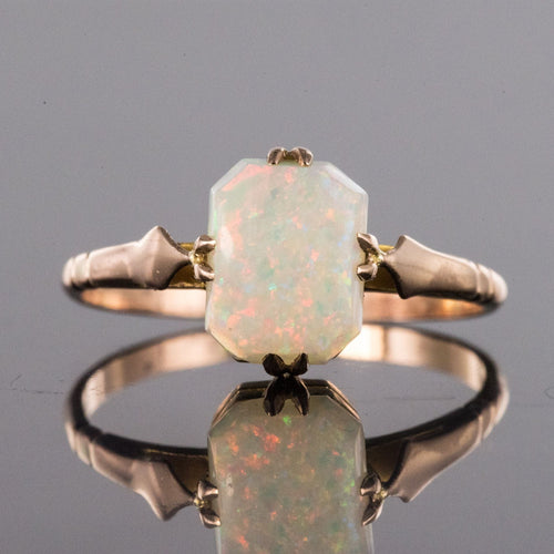Bague 55 Bague ancienne opale solitaire 58 Facettes 19-471-48