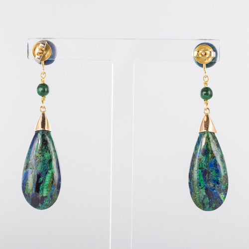 Boucles d'oreilles Boucles d'oreilles azurmalachites et malachites 58 Facettes 20-134