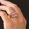 Bague 53 Chevalière rubis diamants 58 Facettes 18-252-53