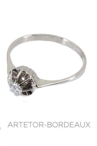 Bague 55 Solitaire ancien 58 Facettes 33241