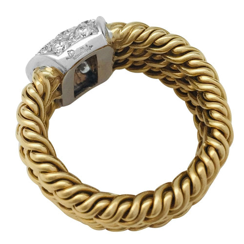 Bague 51 Bague Pomellato vintage deux ors et diamants. 58 Facettes 28997