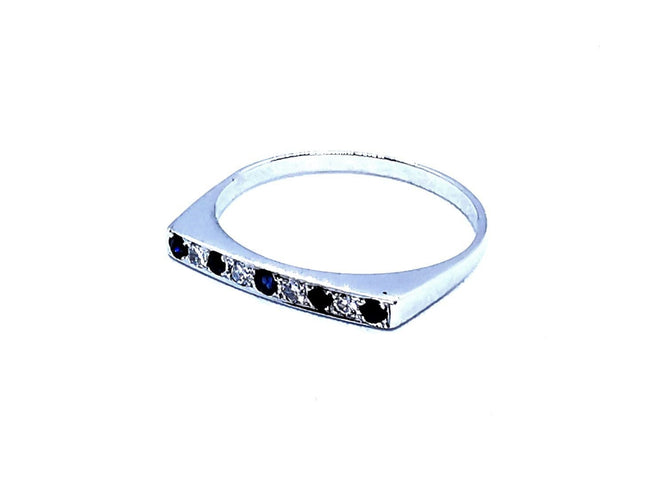 Bague 58 Bague Or blanc Saphir 58 Facettes 930703CN