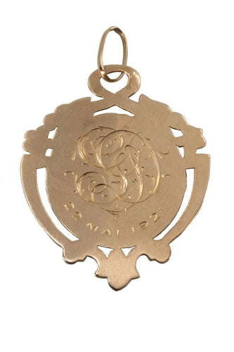 Pendentif Médaille Vierge ancienne 58 Facettes 037921