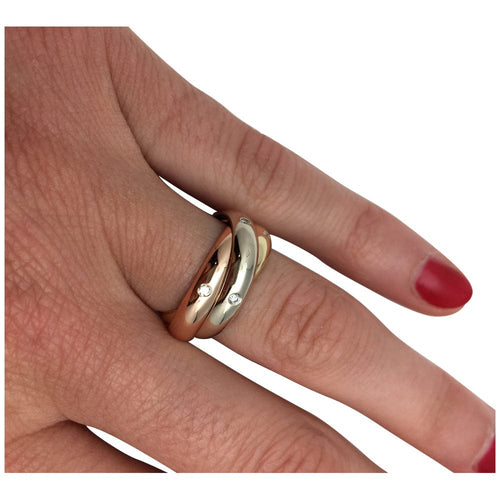 Bague 61 Bague Cartier "Trinity" 3 ors et diamants. 58 Facettes 30449