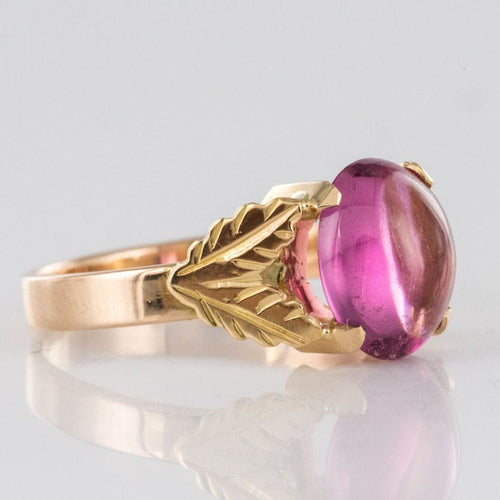 Bague 52 Bague tourmaline et feuilles d'or 58 Facettes 17-058B-52
