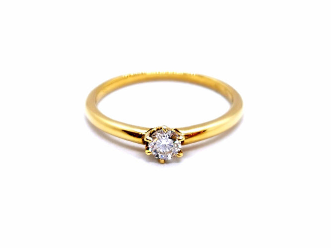 Bague 49 Bague Solitaire Or jaune Diamant 58 Facettes 951836CD