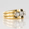 Bague 51 Bague tank or jaune 3 diamants 58 Facettes 20-153-54