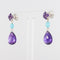 Boucles d'oreilles Boucles d'oreilles pendantes améthystes et turquoises 58 Facettes 17-302