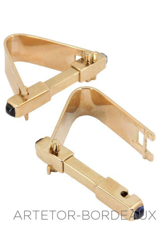Boutons de manchette Boutons de manchettes saphirs 58 Facettes 32811