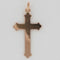 Pendentif Croix ancienne or rose ciselures florales 58 Facettes 02-067